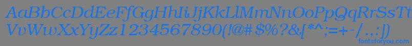 Bkm46C Font – Blue Fonts on Gray Background