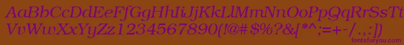 Bkm46C Font – Purple Fonts on Brown Background