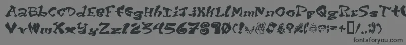 フォントPurptete – 黒い文字の灰色の背景
