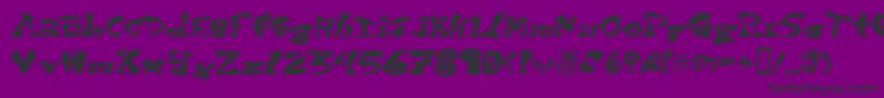 フォントPurptete – 紫の背景に黒い文字