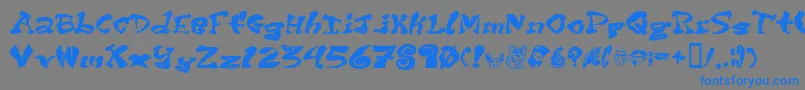 Purptete-fontti – siniset fontit harmaalla taustalla