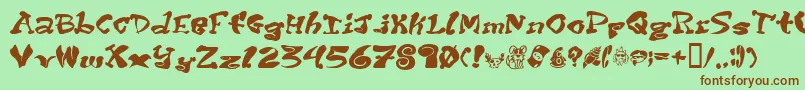 Purptete Font – Brown Fonts on Green Background