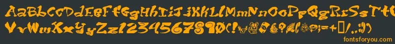 Шрифт Purptete – оранжевые шрифты на чёрном фоне