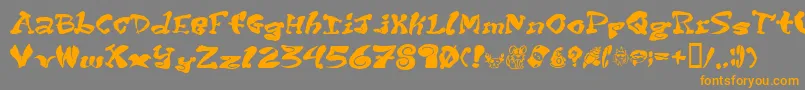 Purptete Font – Orange Fonts on Gray Background