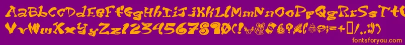 Шрифт Purptete – оранжевые шрифты на фиолетовом фоне