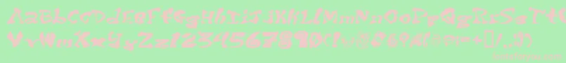 Purptete Font – Pink Fonts on Green Background