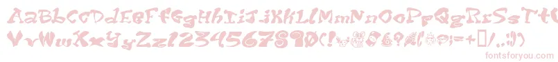 Purptete-fontti – vaaleanpunaiset fontit valkoisella taustalla