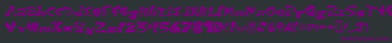 Purptete-fontti – violetit fontit mustalla taustalla