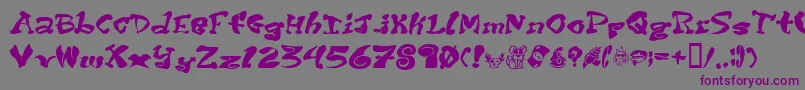 Purptete Font – Purple Fonts on Gray Background