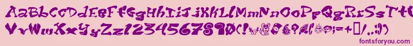 Purptete Font – Purple Fonts on Pink Background