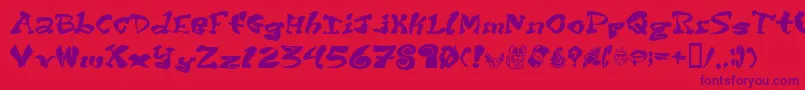 Шрифт Purptete – фиолетовые шрифты на красном фоне