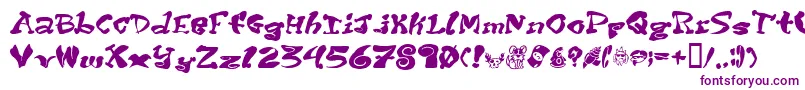 Purptete-Schriftart – Violette Schriften auf weißem Hintergrund