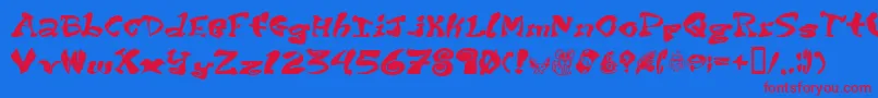 Шрифт Purptete – красные шрифты на синем фоне
