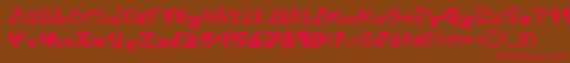 Purptete Font – Red Fonts on Brown Background