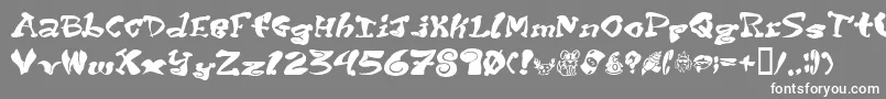Purptete Font – White Fonts on Gray Background