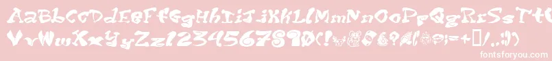 フォントPurptete – ピンクの背景に白い文字