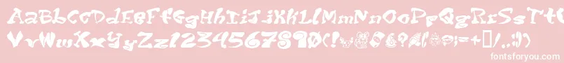 Purptete Font – White Fonts on Pink Background
