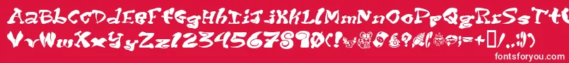 Шрифт Purptete – белые шрифты на красном фоне