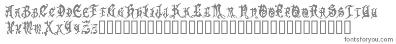 フォントApollyonTM – 白い背景に灰色の文字