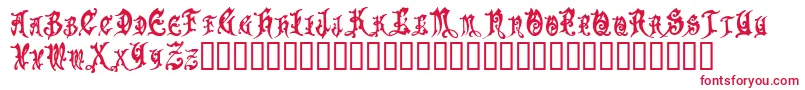 フォントApollyonTM – 赤い文字