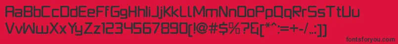 PlatformoneMedium Font – Black Fonts on Red Background