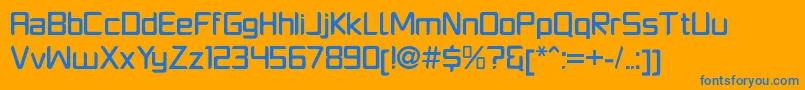 PlatformoneMedium Font – Blue Fonts on Orange Background