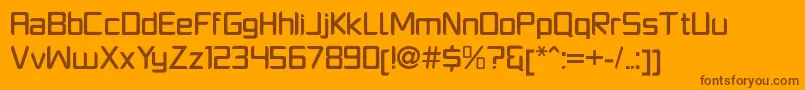 PlatformoneMedium Font – Brown Fonts on Orange Background