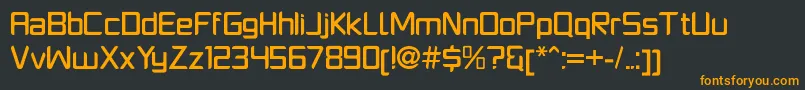 フォントPlatformoneMedium – 黒い背景にオレンジの文字