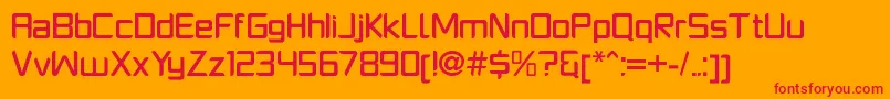 PlatformoneMedium Font – Red Fonts on Orange Background