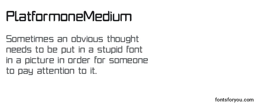 Review of the PlatformoneMedium Font