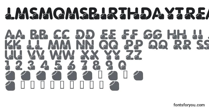 Fuente LmsMomsBirthdayTreat - alfabeto, números, caracteres especiales