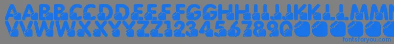 LmsMomsBirthdayTreat Font – Blue Fonts on Gray Background