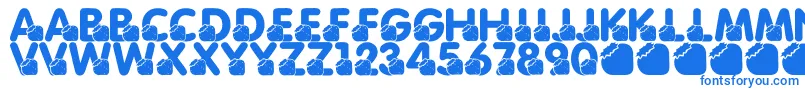 Шрифт LmsMomsBirthdayTreat – синие шрифты на белом фоне