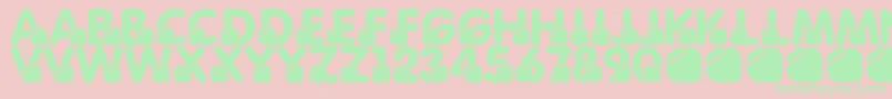 LmsMomsBirthdayTreat Font – Green Fonts on Pink Background