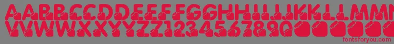 LmsMomsBirthdayTreat Font – Red Fonts on Gray Background