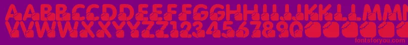 LmsMomsBirthdayTreat Font – Red Fonts on Purple Background