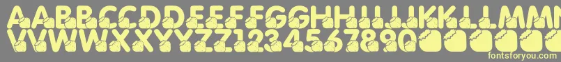 LmsMomsBirthdayTreat Font – Yellow Fonts on Gray Background