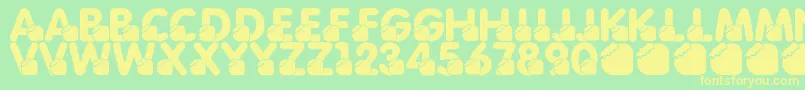 LmsMomsBirthdayTreat Font – Yellow Fonts on Green Background