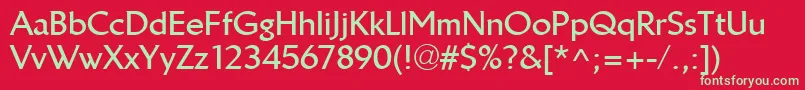 LinotypeBreweryBold Font – Green Fonts on Red Background