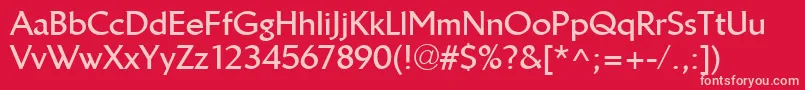 LinotypeBreweryBold Font – Pink Fonts on Red Background