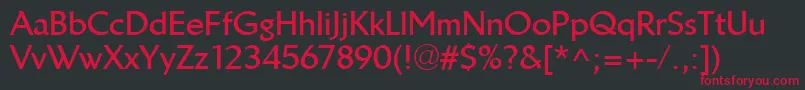 LinotypeBreweryBold Font – Red Fonts on Black Background