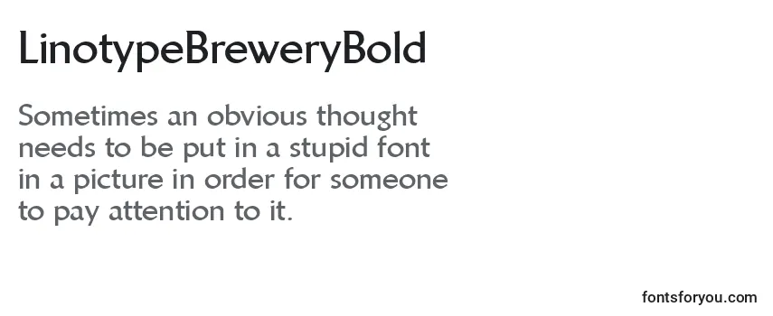 Review of the LinotypeBreweryBold Font