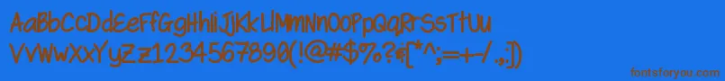 Police Swaggerbold – polices brunes sur fond bleu