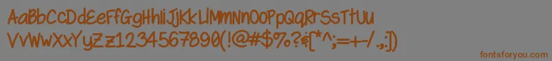 Swaggerbold Font – Brown Fonts on Gray Background