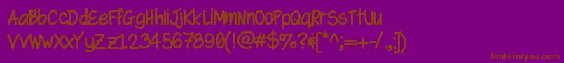 Swaggerbold Font – Brown Fonts on Purple Background
