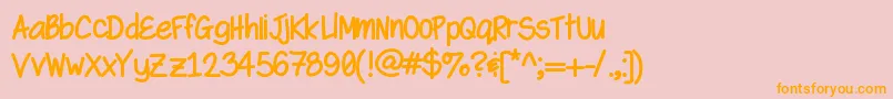 Swaggerbold Font – Orange Fonts on Pink Background