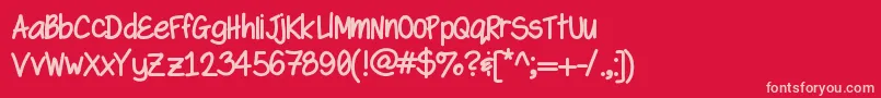 Swaggerbold Font – Pink Fonts on Red Background
