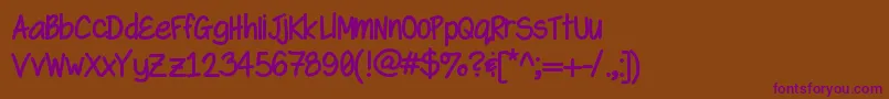 Swaggerbold Font – Purple Fonts on Brown Background