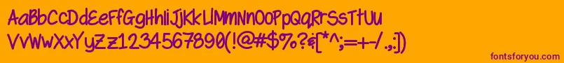 Swaggerbold Font – Purple Fonts on Orange Background