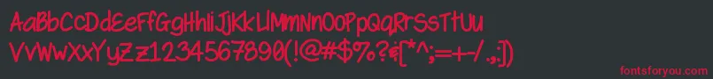 Шрифт Swaggerbold – красные шрифты на чёрном фоне